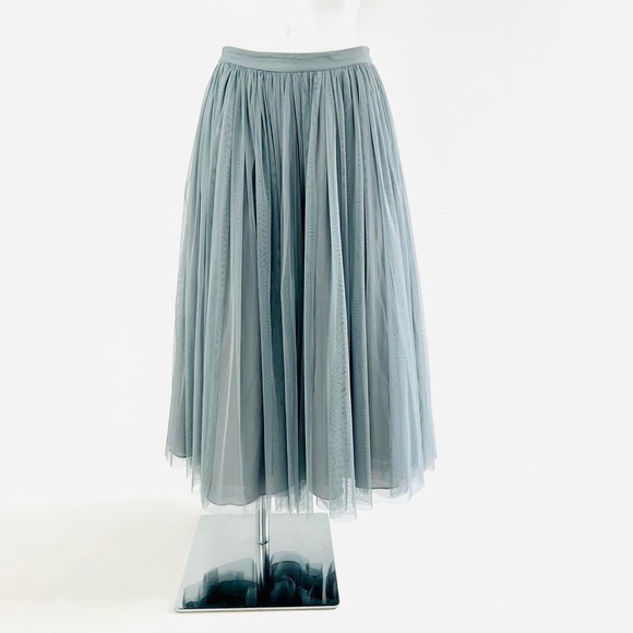 ASOS womens Tulle Midi Skirt UK 10 Dove Grey Tutu fairycore fairy glam - Picture 4 of 6